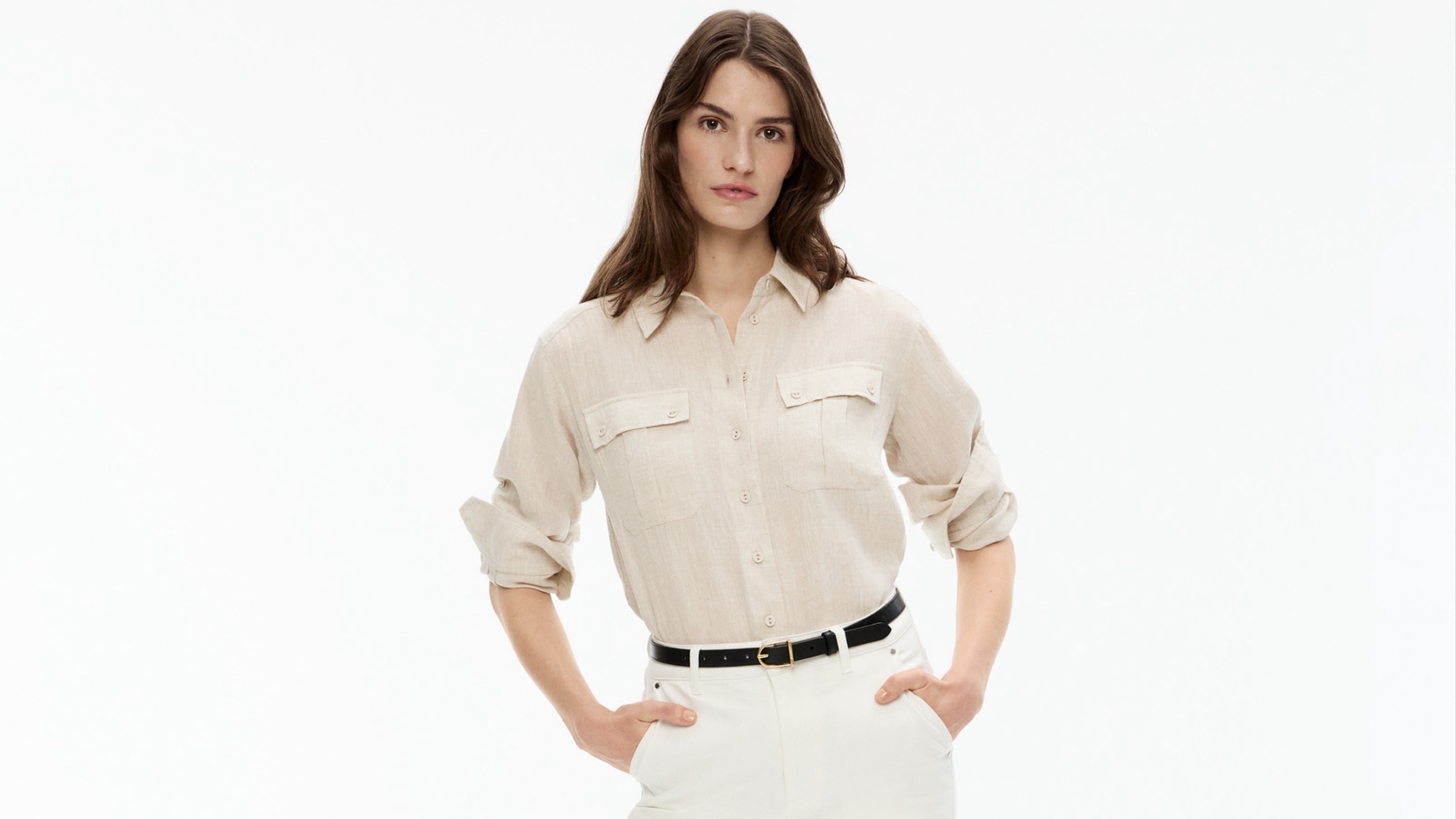 Linen Shirt for Women, Linen Top Long Sleeve, Formal Shirts for